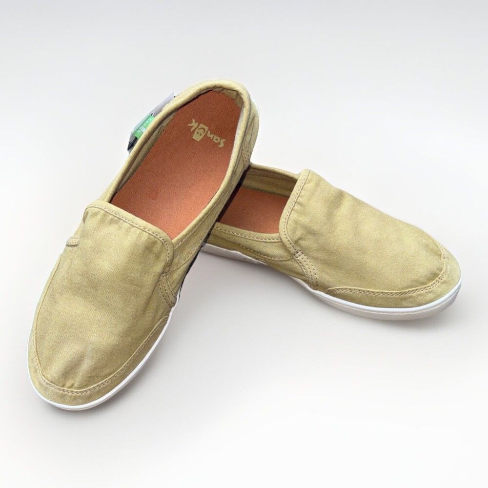 New Sanuk Women's Size 7 Donna Hemp Shoes Pair O Dice HGLD Gold Vegan